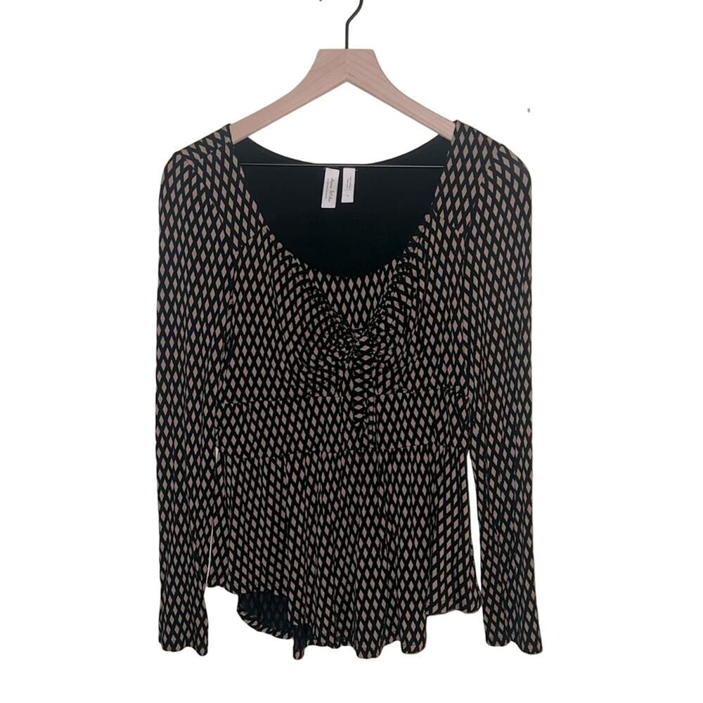 ANTHROPOLOGIE MEADOW RUE patterned blouse M